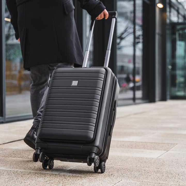 James Hawk - Vente Valises - Valise cabine en polycarbonate avec poche frontale pour ordinateur portable et tablette21