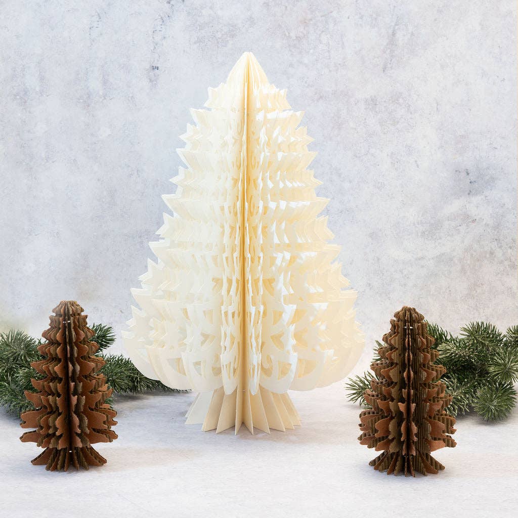 Bollywood Christmas – wholesale Christmas decoration – Starry Paper Freestanding White Christmas Tree - 40cm1