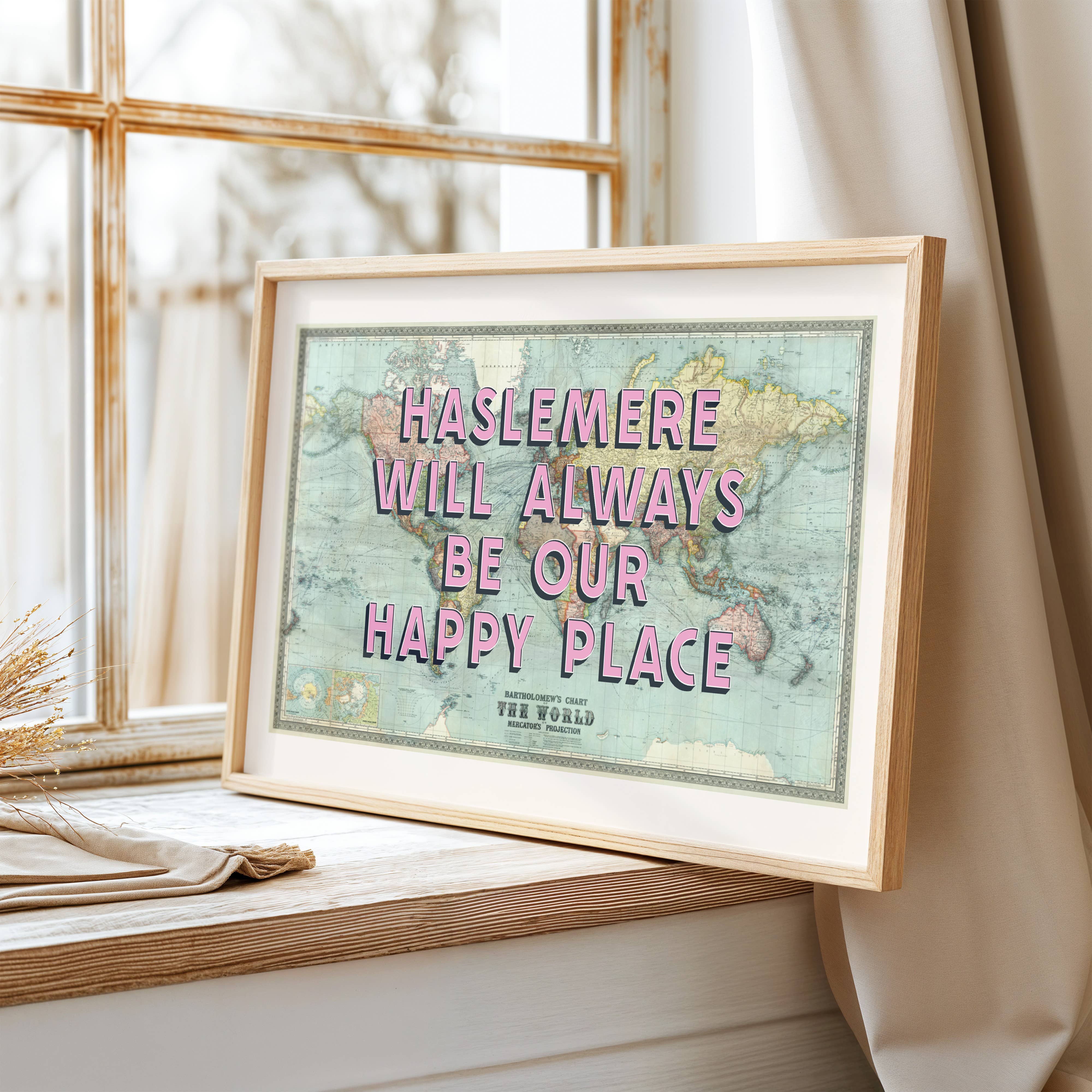 Timmy Loves - Wholesale Art Print - Our Happy Place - Customised World Map Art Print1