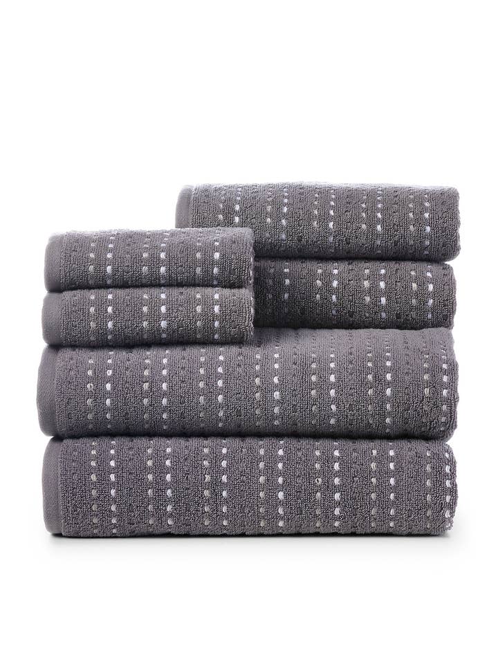 Parsnip Zt Radiant Grey 6Pc Towel Set for wholesale by Caro Home