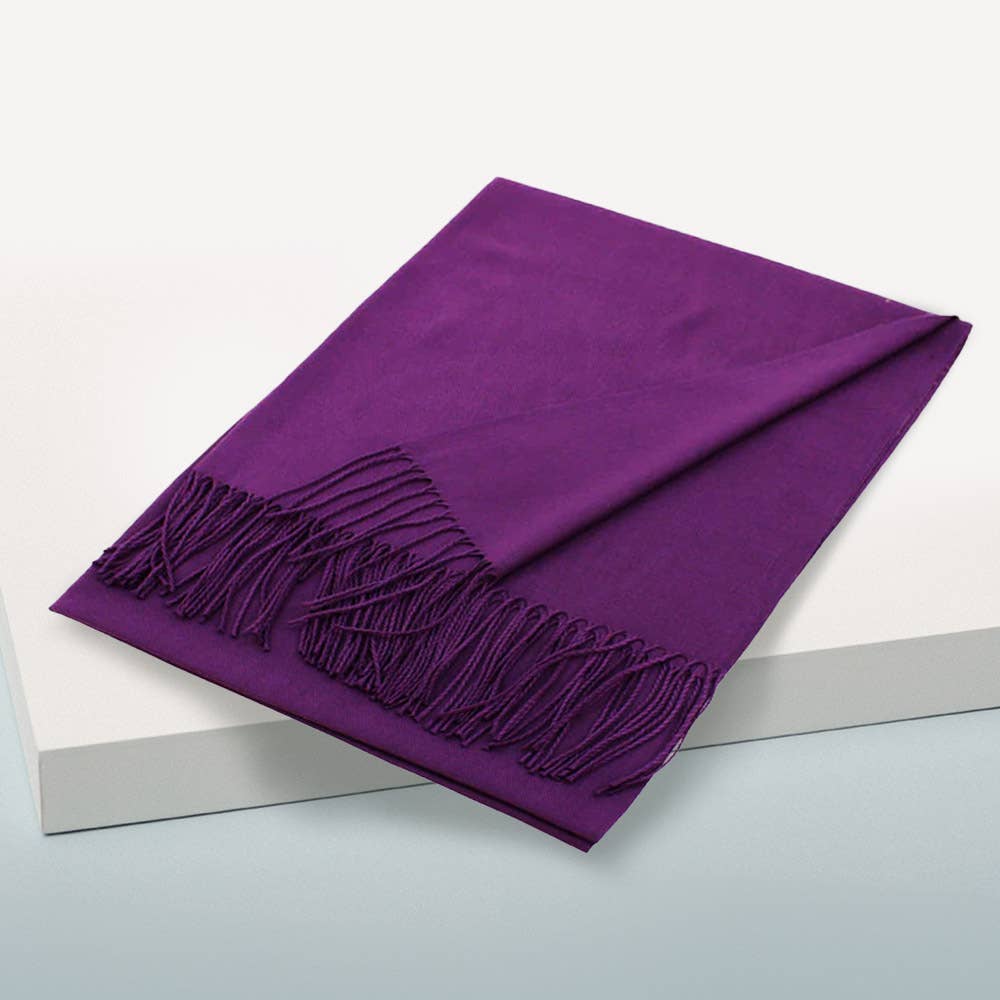 Sensibling Corp. - Vente Écharpe – femme - Écharpe châle unie en pashmina37