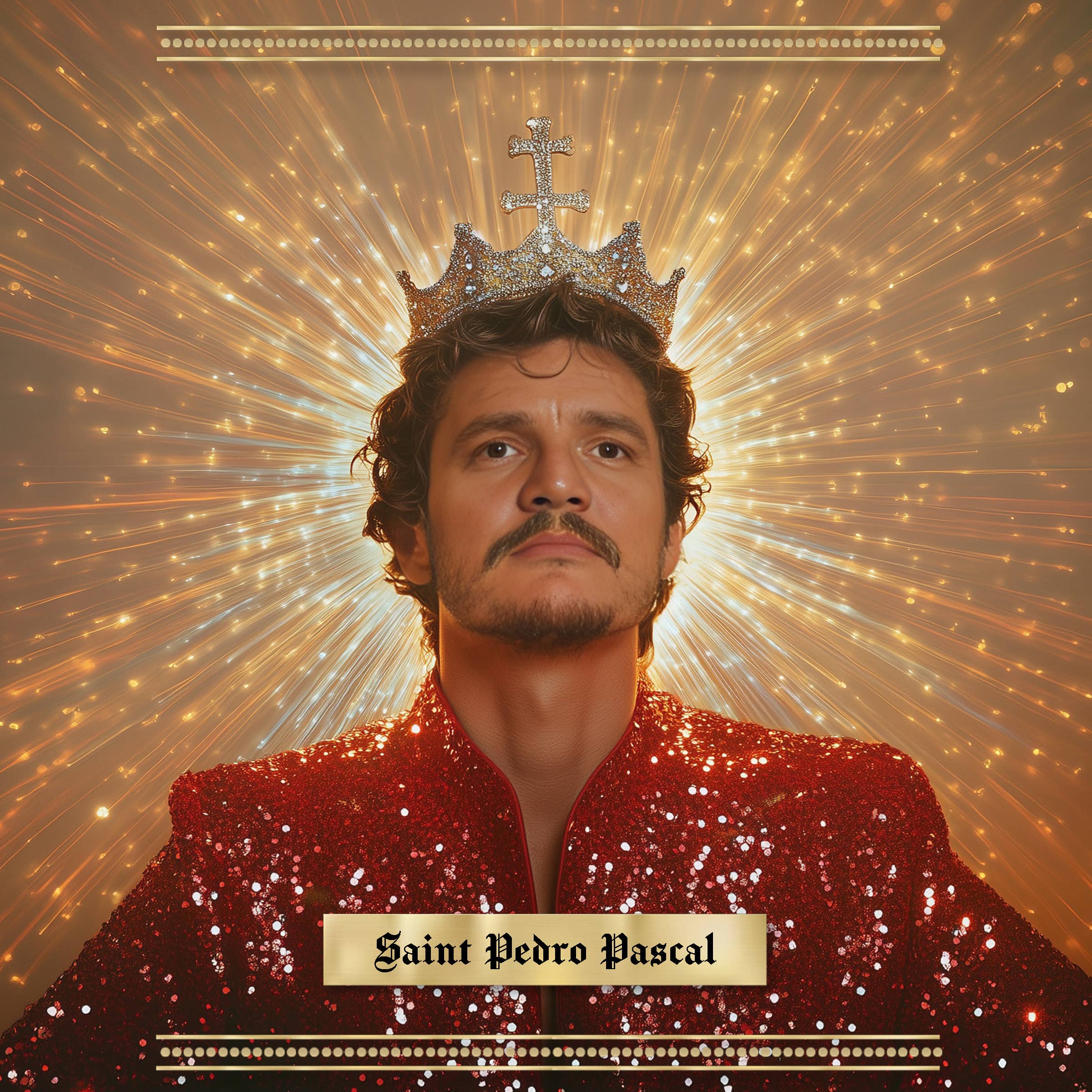 Icon Maniacs - Wholesale Novelty Candle - Pedro Pascal candle1