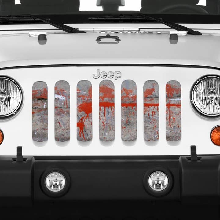 Spritzer - Rote Lack Jeep Kühlergrill-Einsatz für den Großhandel von Dirty Acres