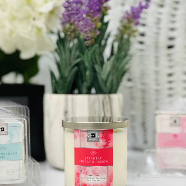 Grace+Love Candle Co.™ - Vente Bougie en bocal - Fleur de cerisier japonais - bougie 8 oz