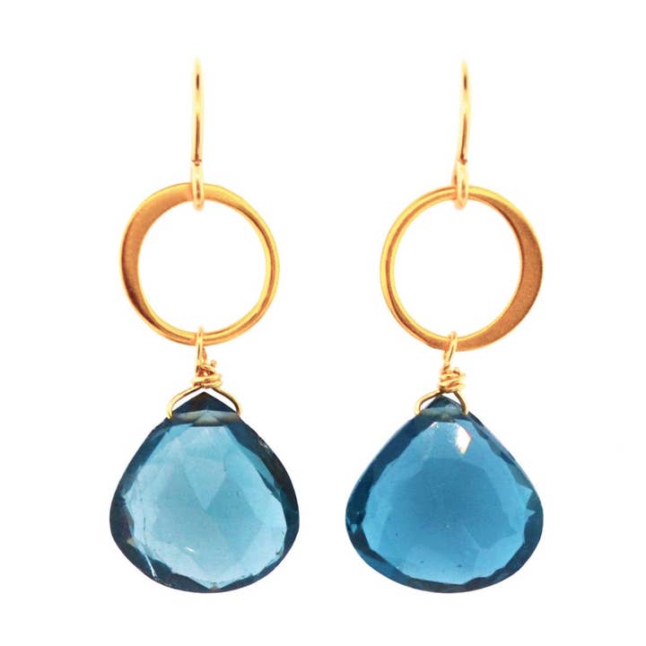 Blue Moon Gem Earrings for wholesale by Mabel Chong