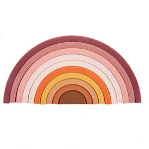 Rompecabezas de silicona arcoíris de 10 piezas OK 8266 para venta al por mayor de Othat- We love happy baby & kids