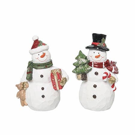 Transpac - Wholesale Decorative Figurine - CLOSEOUT Resin Snowman Figurines Set of 2 - Christmas Decor
