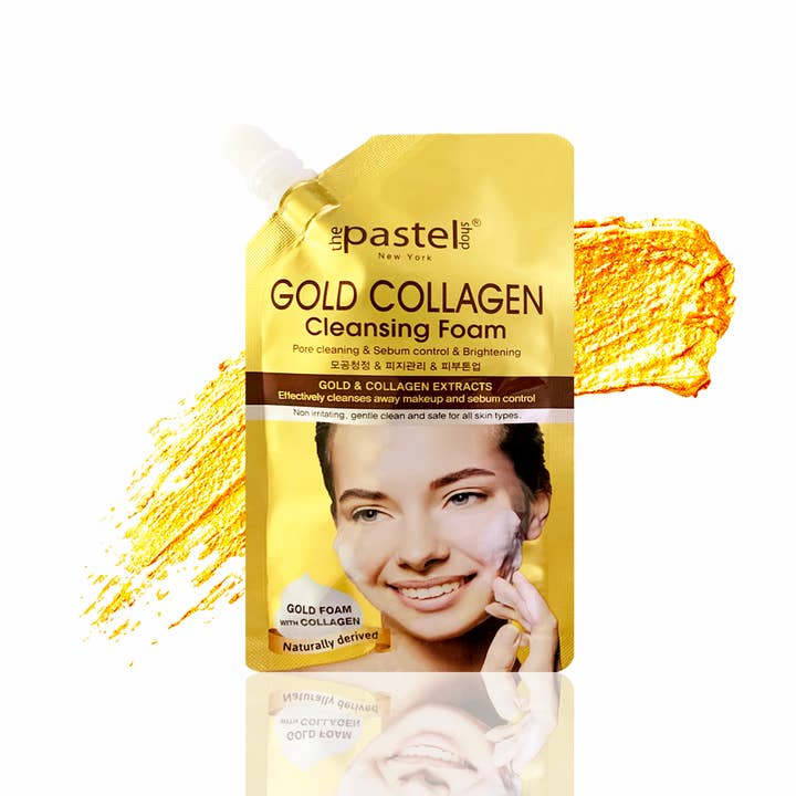 Gold Collagen Cleansing Foam for wholesale by The Pastel Shop