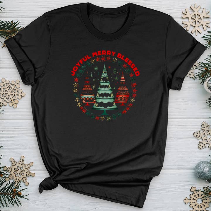 Vintage Christmas Tree Circle Softstyle Tee for wholesale by Christian Lifestyle Collections