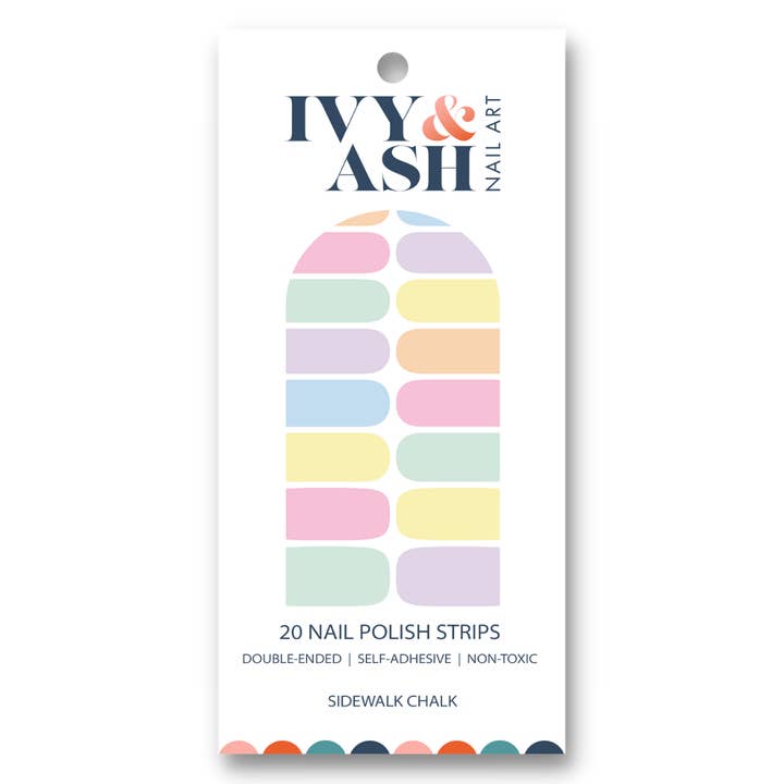 Ivy & Ash - Wholesale Nail Art/Decal - Sidewalk Chalk | Colorful Pastel Spring & Summer Nail Wrap