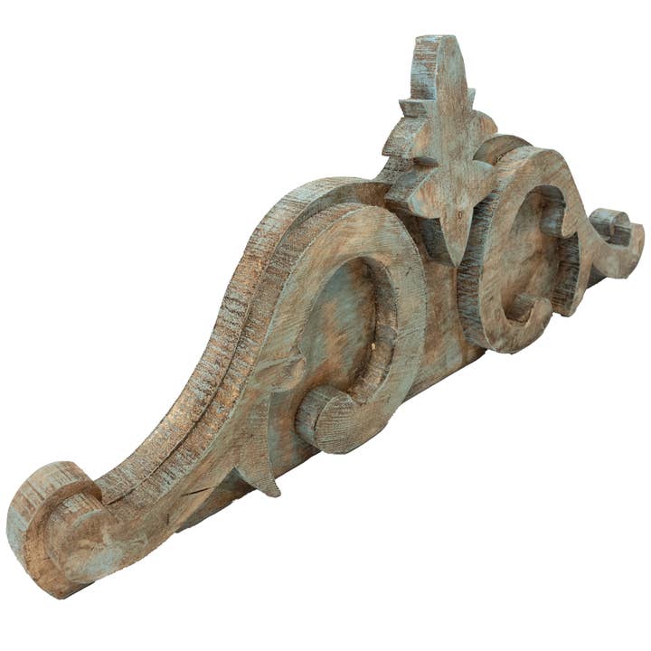 My Amigos Imports - Wholesale Wall Accent - Sedona Farmhouse Wall Door Topper-Turquoise-24Lx10Hx2D-inch2