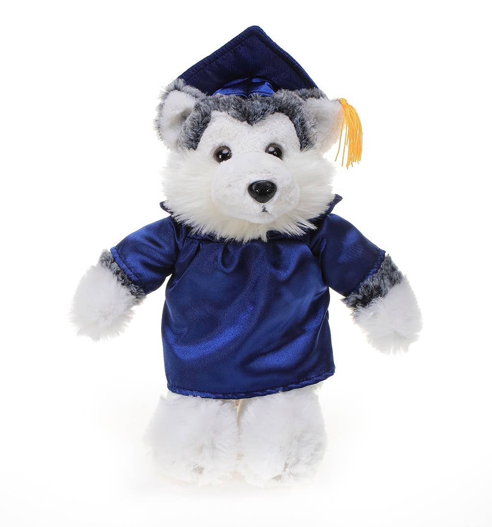 Plushland – wholesale Stuffed/plush toy – Kids & baby – Graduation Husky 8"2