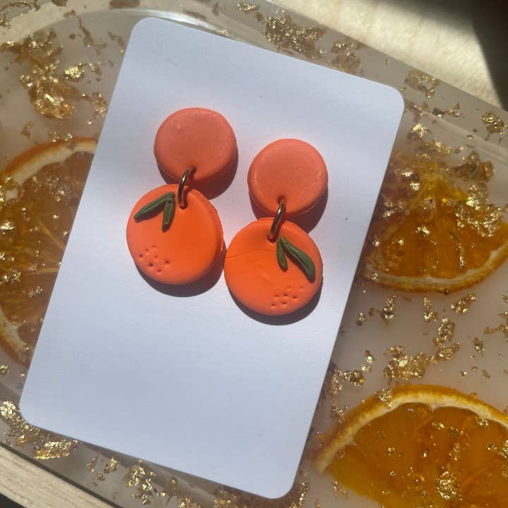 Kindness&Honey - Wholesale Stud/Post Earrings - Orange Earrings1