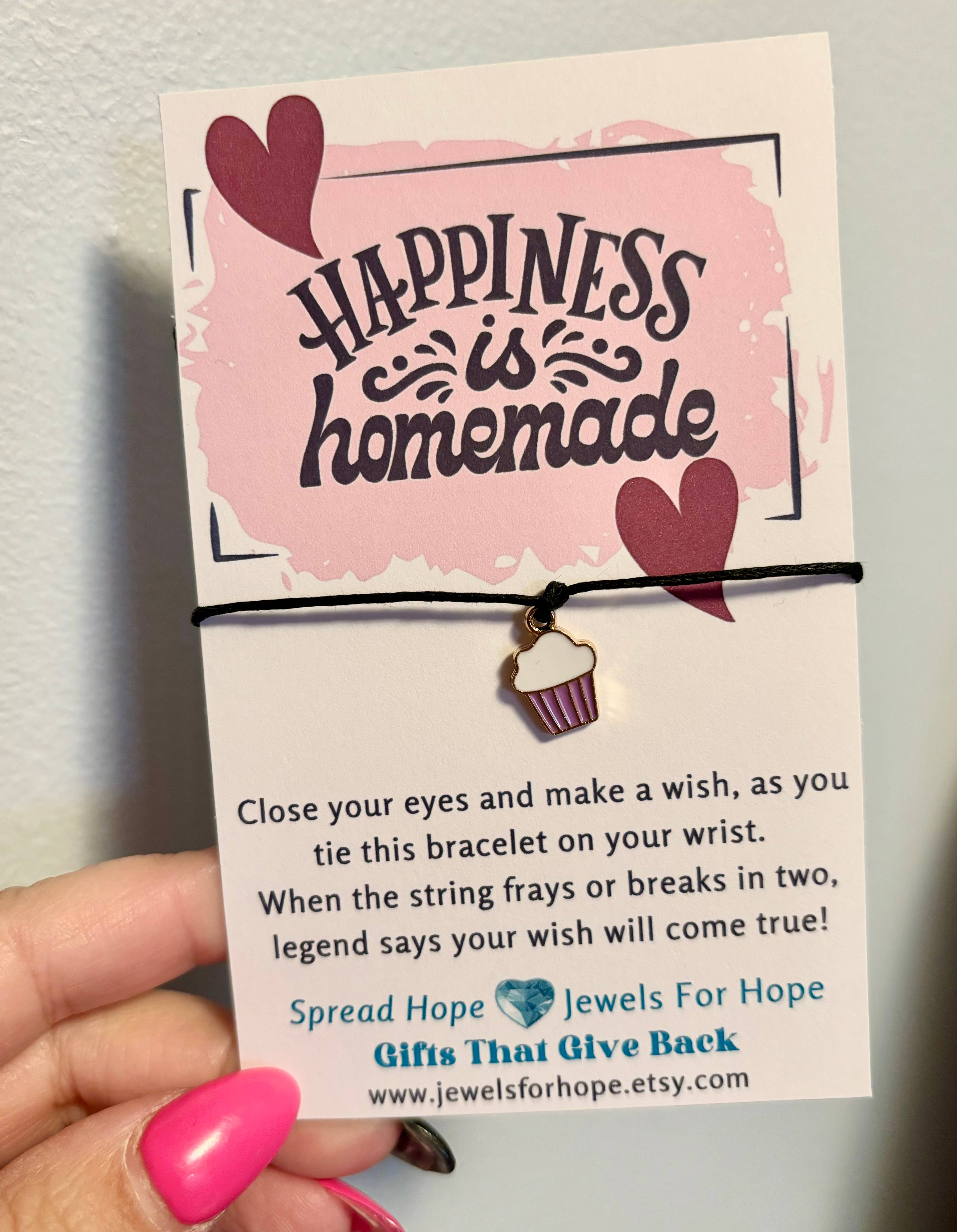 Jewels For Hope - Vente Bracelets à breloques/pendentifs - Bracelets de souhaits inspirants Surprise Set - Petits articles cadeaux8