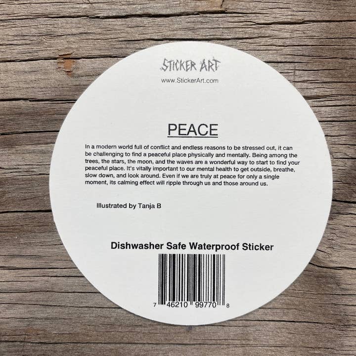 Sticker Art – Großhandel Aufkleber – Aufkleber „Peace Fingers Wave Beach“