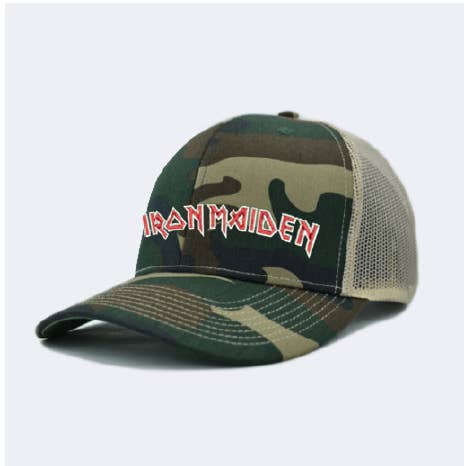 Manic Merch - Wholesale Trucker Hat - Unisex - Iron Maiden - Camo - Trucker cap