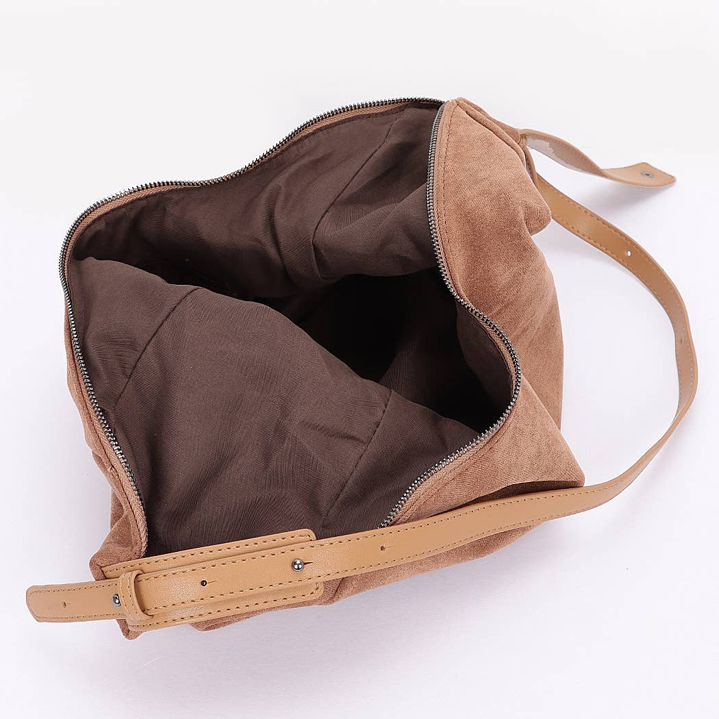 3AM BY H&D ACCESSORIES - Wholesale Shoulder Bag - Women's -  Faux Suede Bindle BAg5