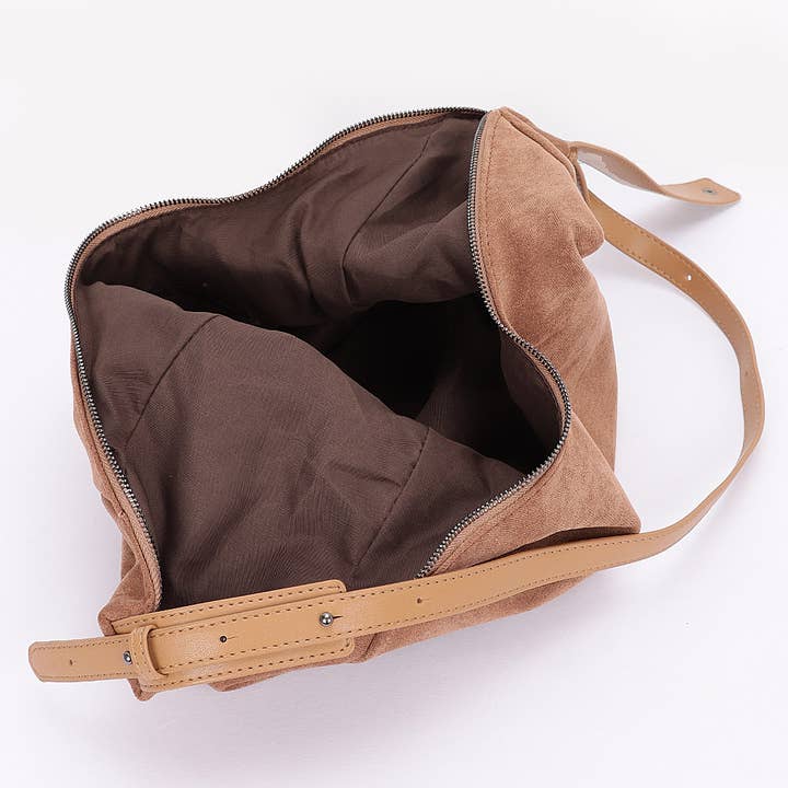 3AM BY H&D ACCESSORIES - Wholesale Shoulder Bag - Women's - Faux Suede Bindle BAg5