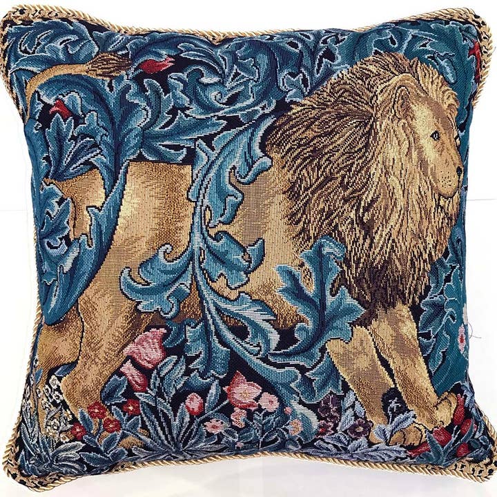 William Morris The Forest Lion - Cushion Cover 45cm*45cm for wholesale by Signare Tapestry