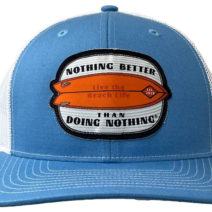Surfboard Trucker Hat for wholesale by Nothing Better than Doing Nothing
