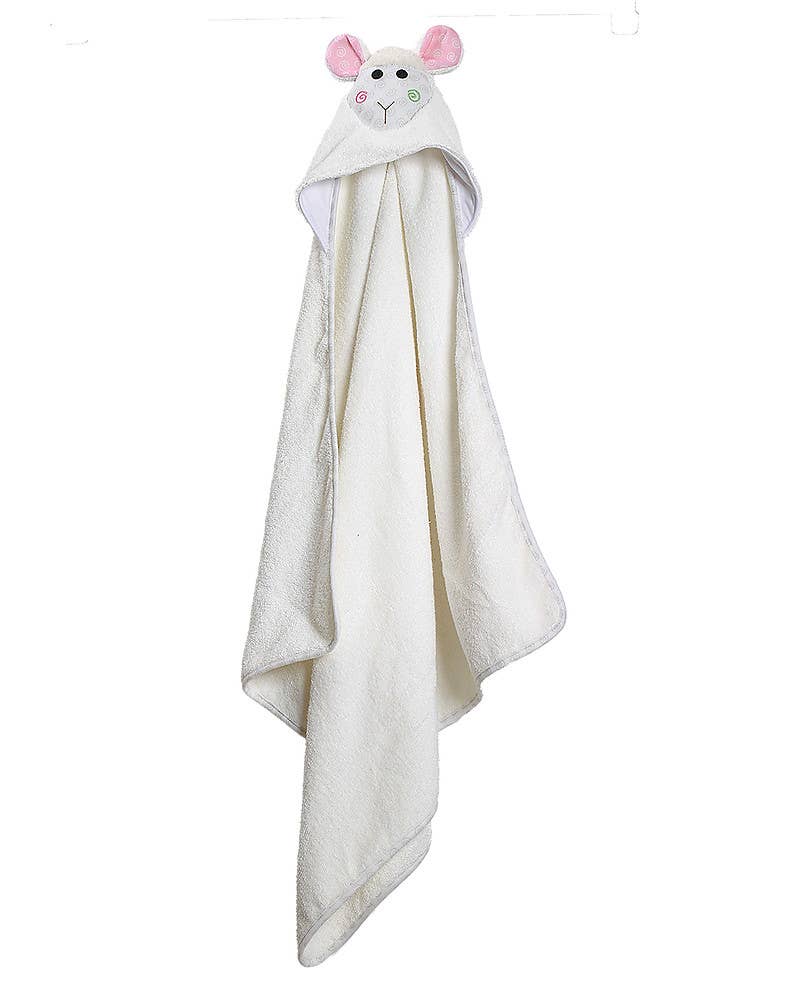 ZOOCCHINI - Wholesale Hooded Towel - Kids & Baby - Baby Snow Terry Hooded Bath Towel Lola Lamb 0-18M1