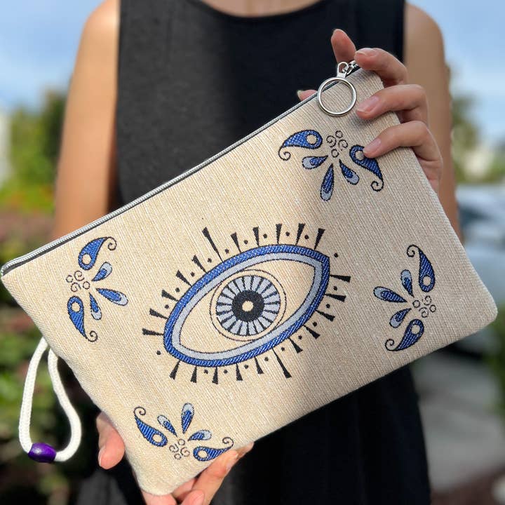 Umays Boho – wholesale Clutch bag – women's – Evil Eye Clutch with Wristlet, Boho iPad Sleeve6