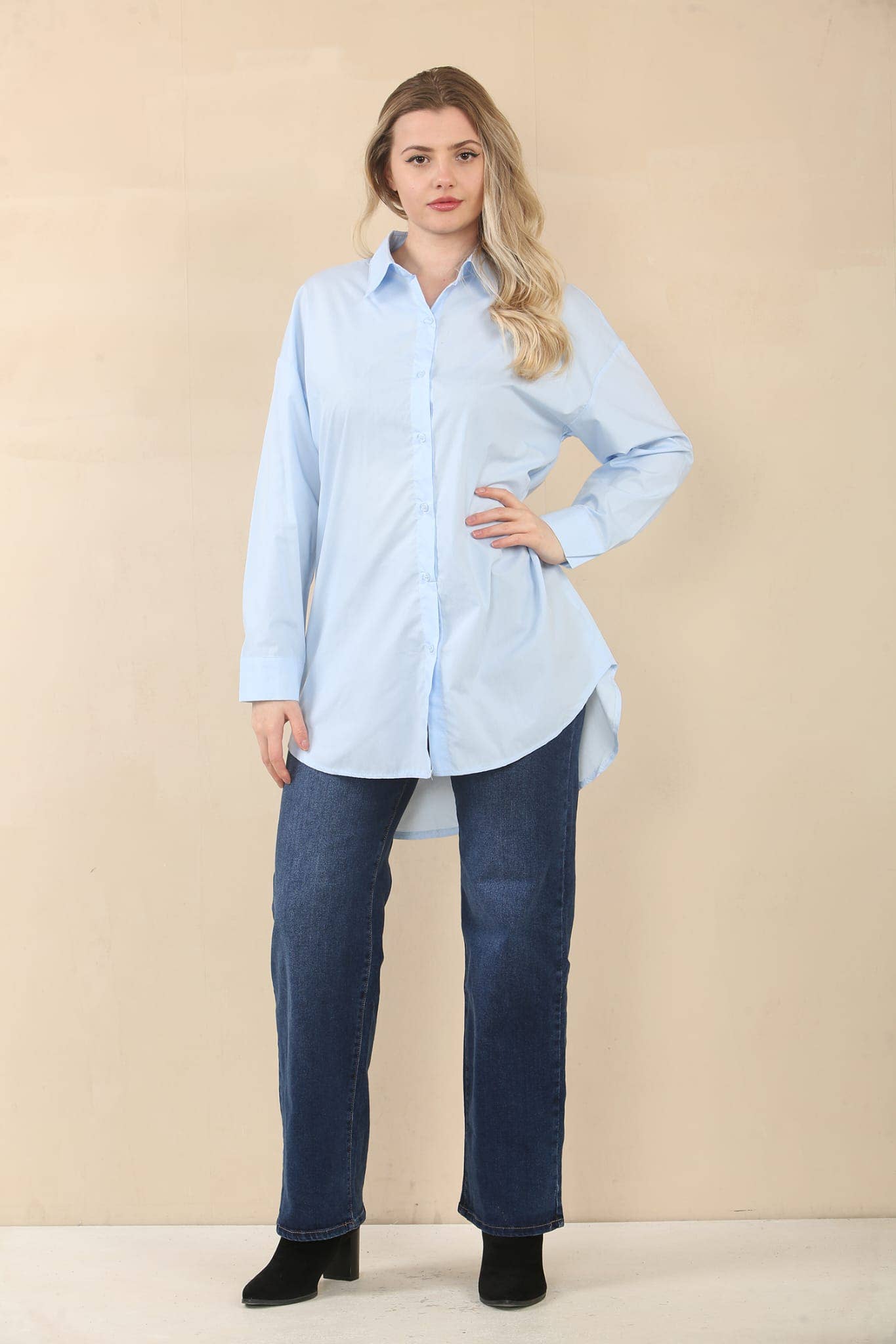 Kurt Muller – wholesale Buttoned-down shirt – Women's – Pure Cotton Layering Shirt5