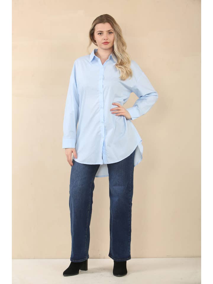 Kurt Muller – wholesale Buttoned-down shirt – Women's – Pure Cotton Layering Shirt5