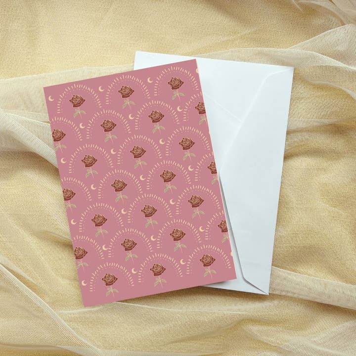 Celestial Rose - A6 Greeting Card for wholesale by conscious mae