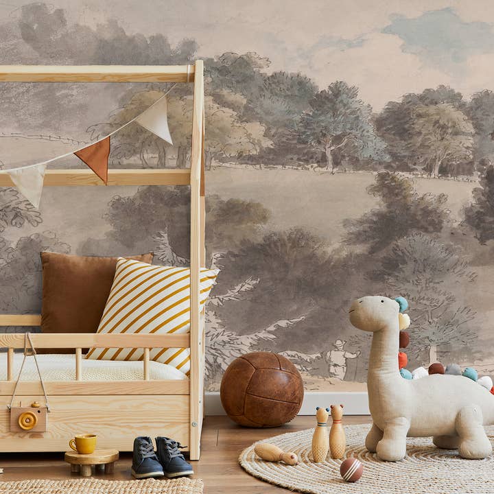 SimurgWallArts - Wholesale Wallpaper - Vintage Panoramic Forest Mural, Peel and Stick Wallpaper9