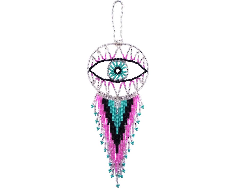Pichincha - Wholesale Dream Catcher - Round Beaded Evil Eye Dream Catcher Hanging Ornament2