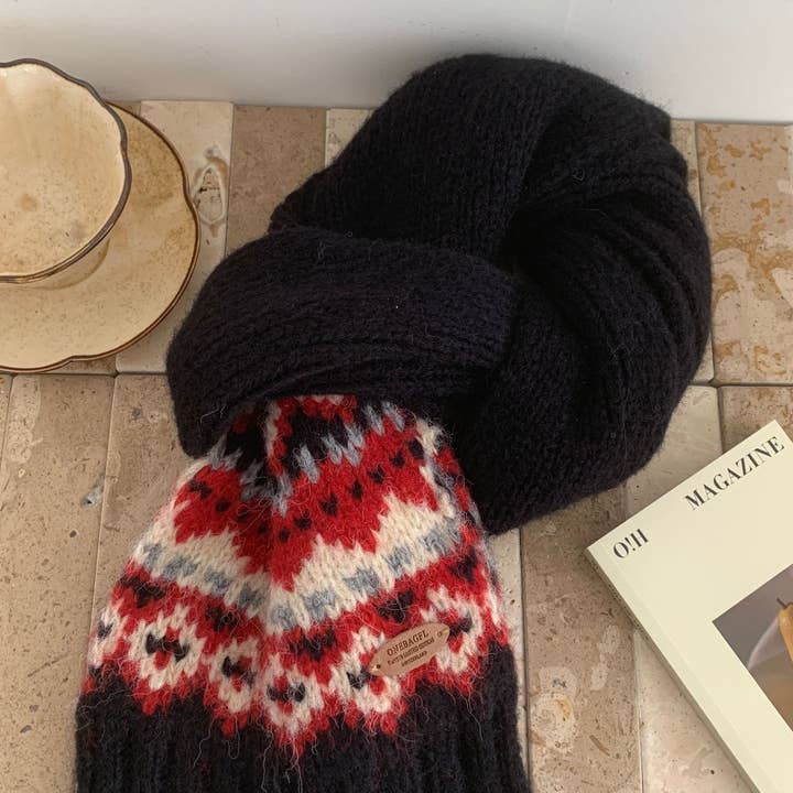 MKS America - Wholesale Scarf - Women's - Vintage Fair Isle Christmas Scarf4