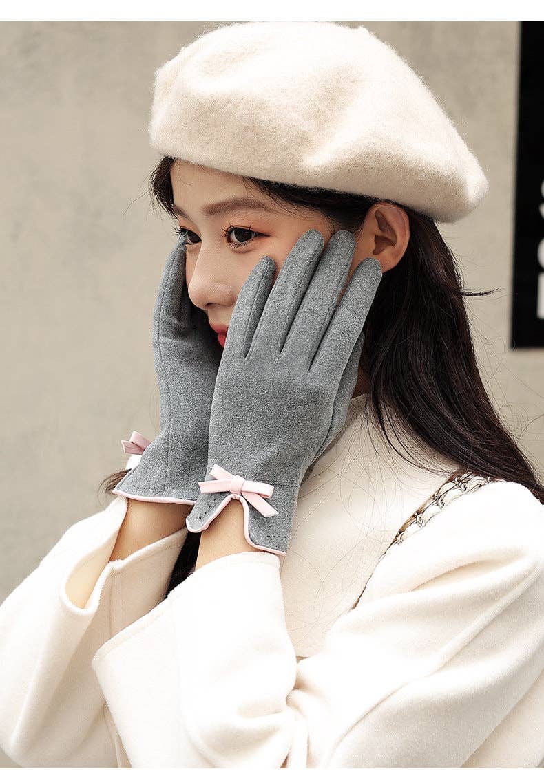 VividLux - Wholesale Gloves - Women's - Elegant Bow Warm Gloves6