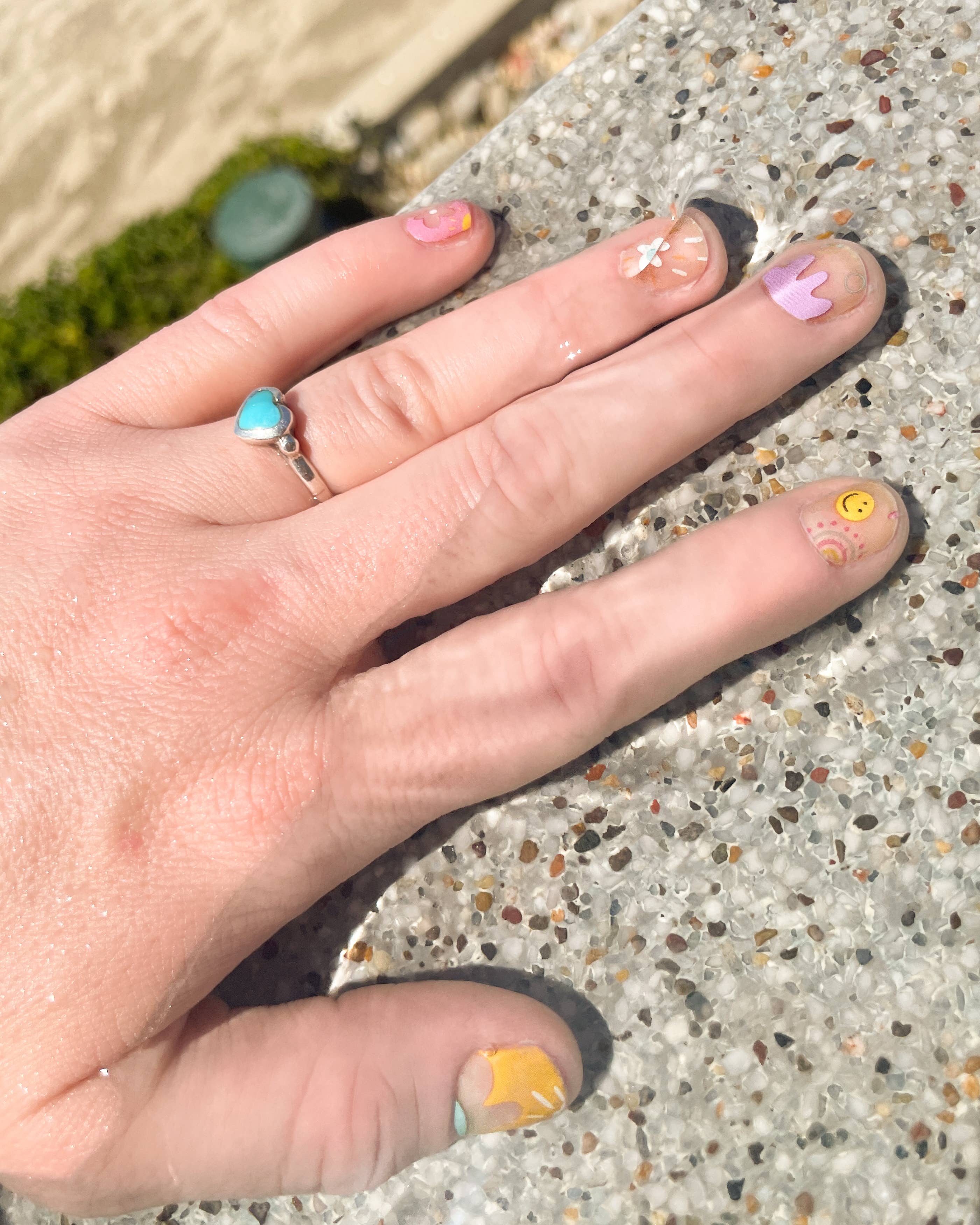 Modgloss - Wholesale Nail Art/Decal - 'Good Vibes' Clear Pop-Art Kawaii Rainbow Nail Art Wrap Kit1