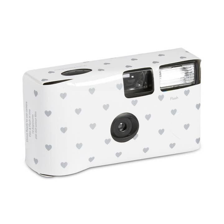 Weddingstar Inc. - Vente Appareil photo jetable - Appareil photo jetable avec flash - Silver Hearts