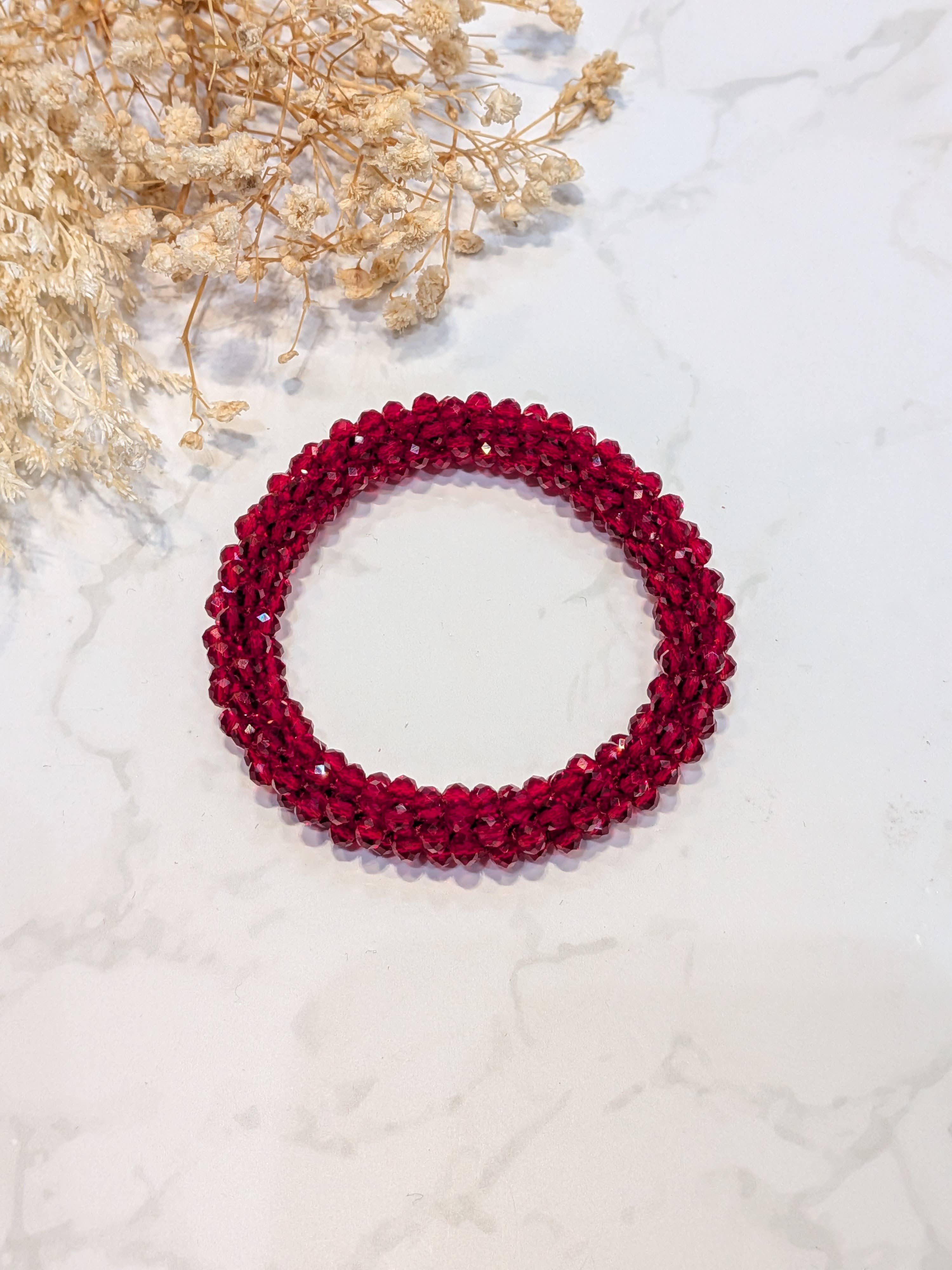 LOLO & YAYA - Wholesale Link & Chain Bracelet - Red-tone crystal effect bracelet4