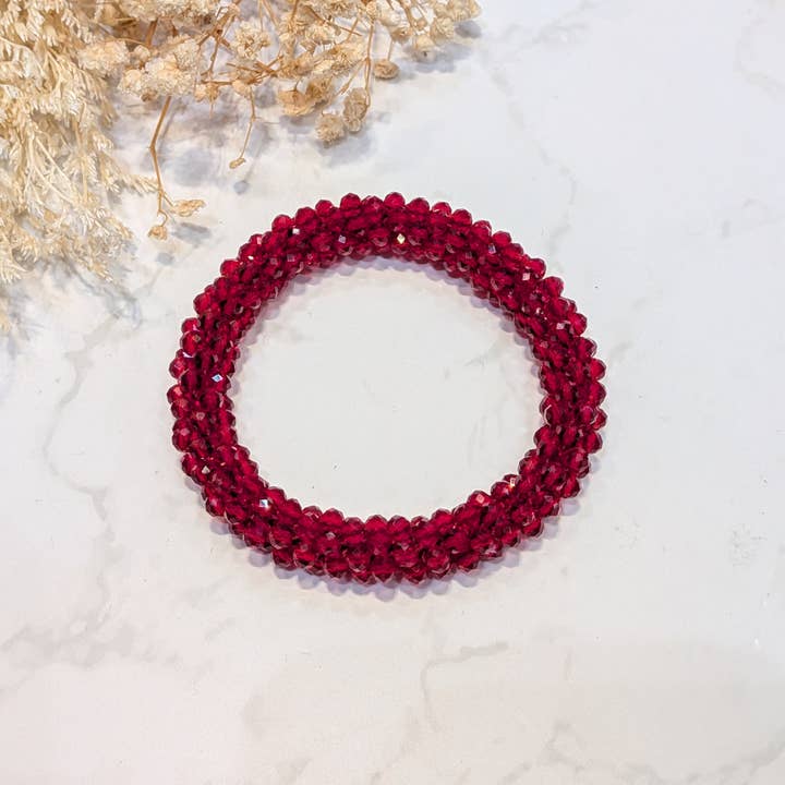 LOLO & YAYA - Wholesale Link & Chain Bracelet - Red-tone crystal effect bracelet4
