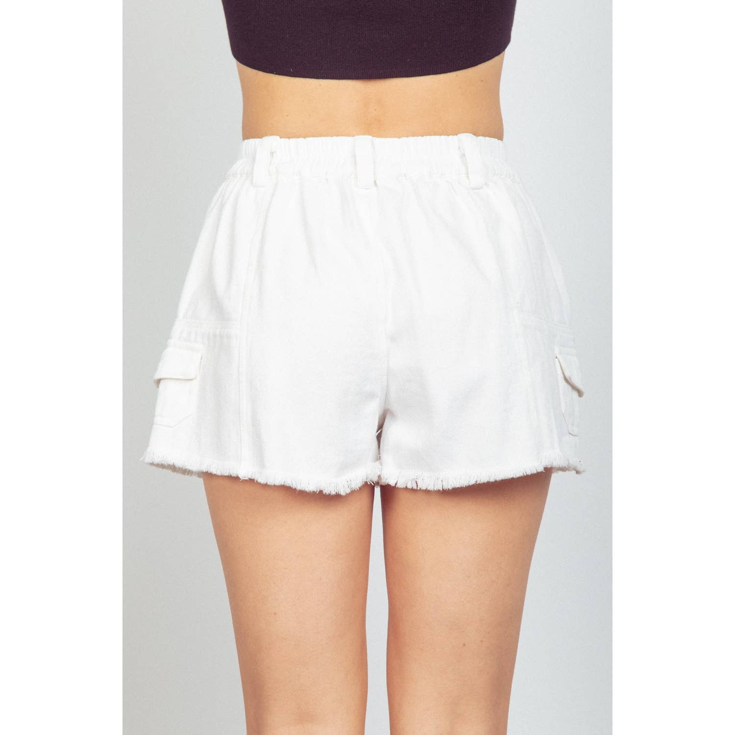 Apolline – wholesale Shorts – Women’s – Washed Cotton Twill Denim Cargo Shorts12