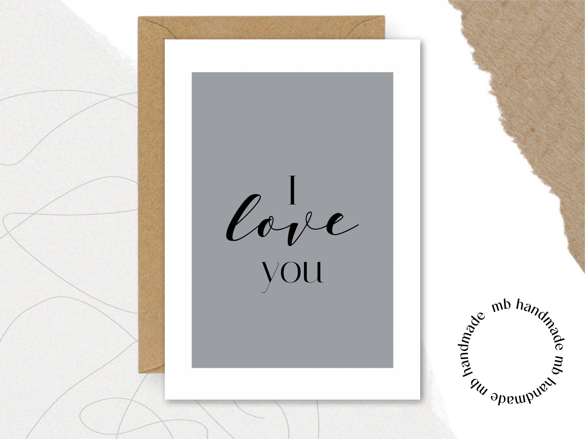 mb handmade - Wholesale Love Card - I love you1