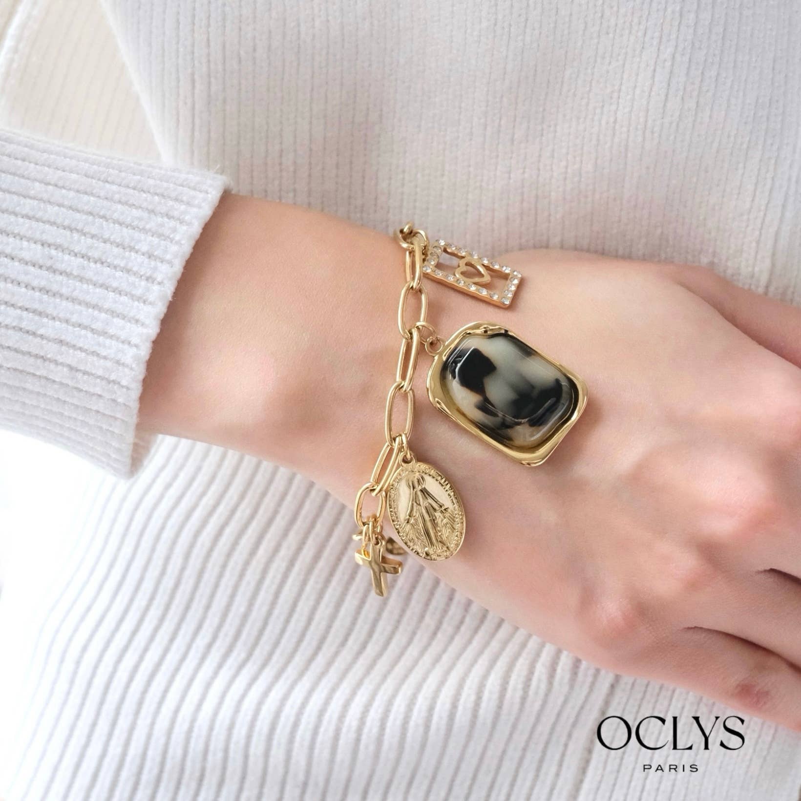 Oclys - Wholesale Charm/Dangle Bracelet - Ani stainless steel charm chain bracelet3