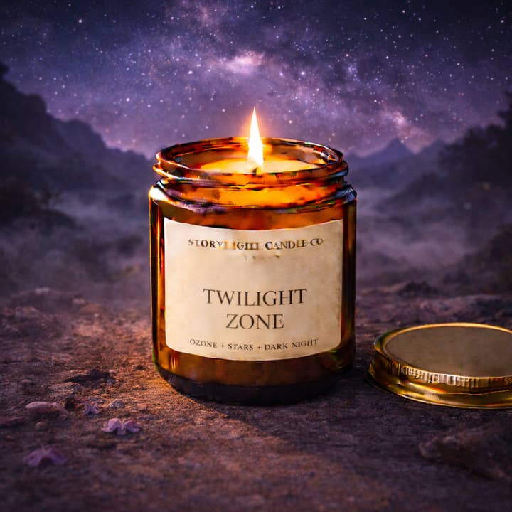 Twilight Zone - Premium Coconut Apricot Wax Candle - Handmade Small Batch for wholesale by Storylight Candle Co