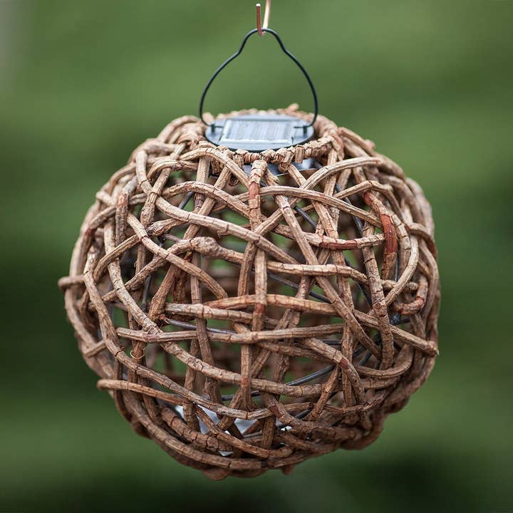 Lumisphere Rattan Solar Lantern for wholesale by Echo Valley - Home and Garden Products