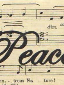 Peace 2x3 - Ornement ruban noir pour la vente par Silhouettes and More