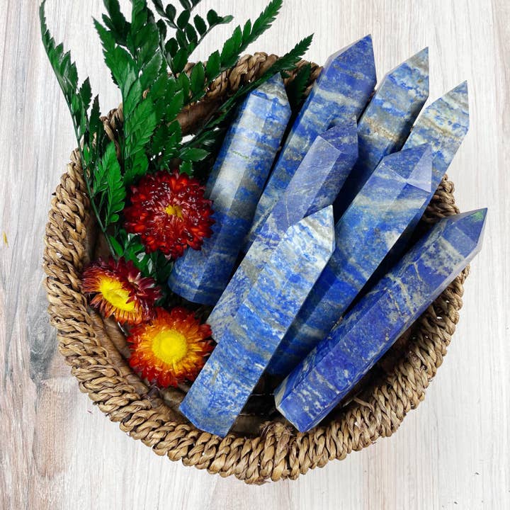4.5-5inch Lapis Lazuli Point Tower for wholesale by Ewelina Pas Jewelry