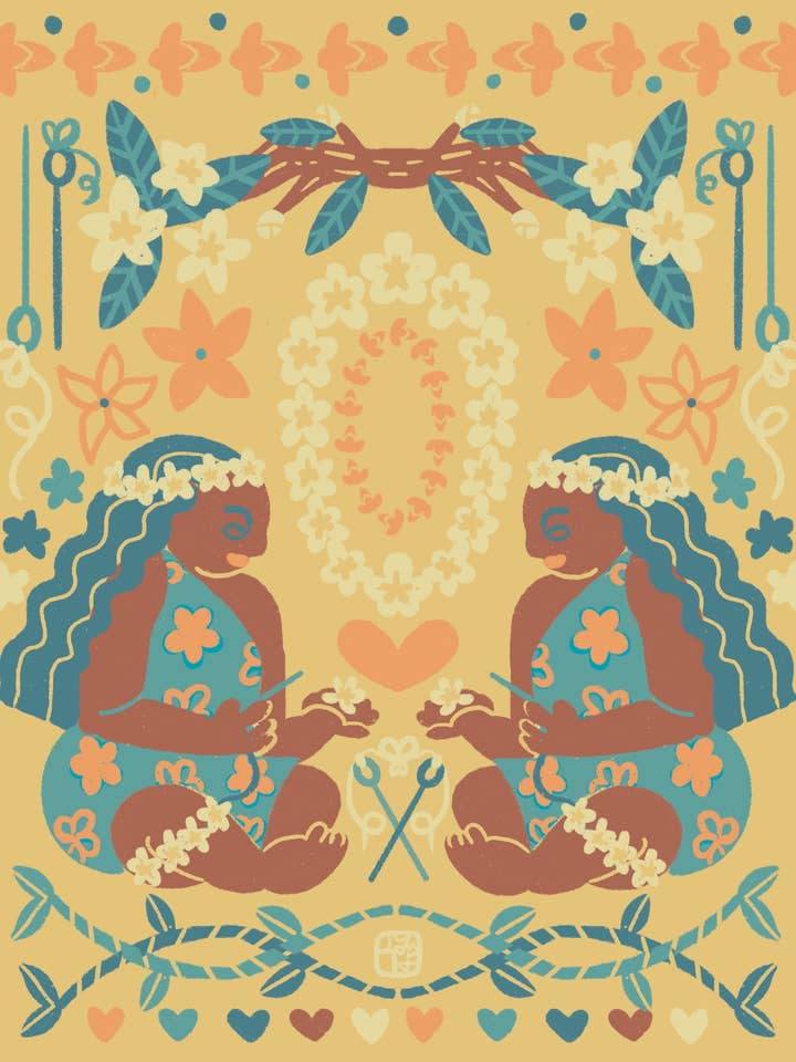 Lei Print for wholesale by B. Miyo Art