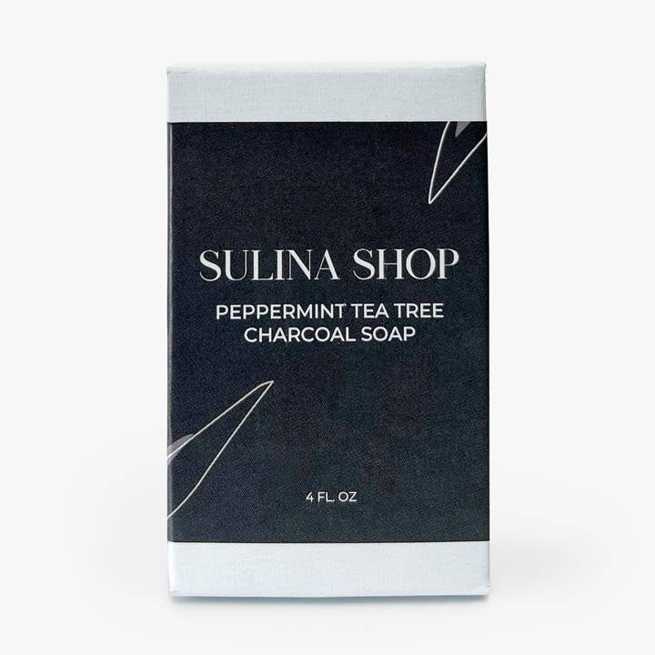 Pebermynte Te Træ med Aktiveret Trækul Bade Sæbe for engroshandel hos Sulina Shop