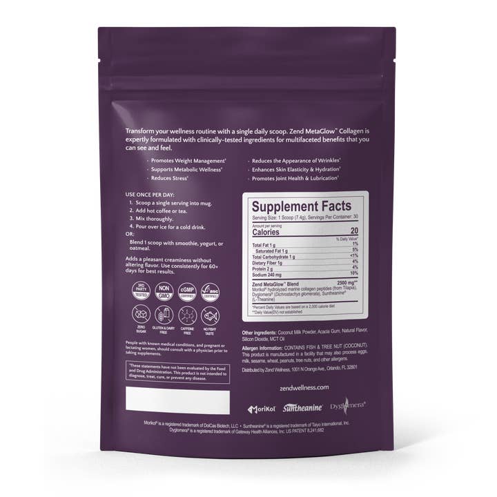Zend Wellness - Wholesale Protein/Superfood Powder - MetaGlow Collagen1