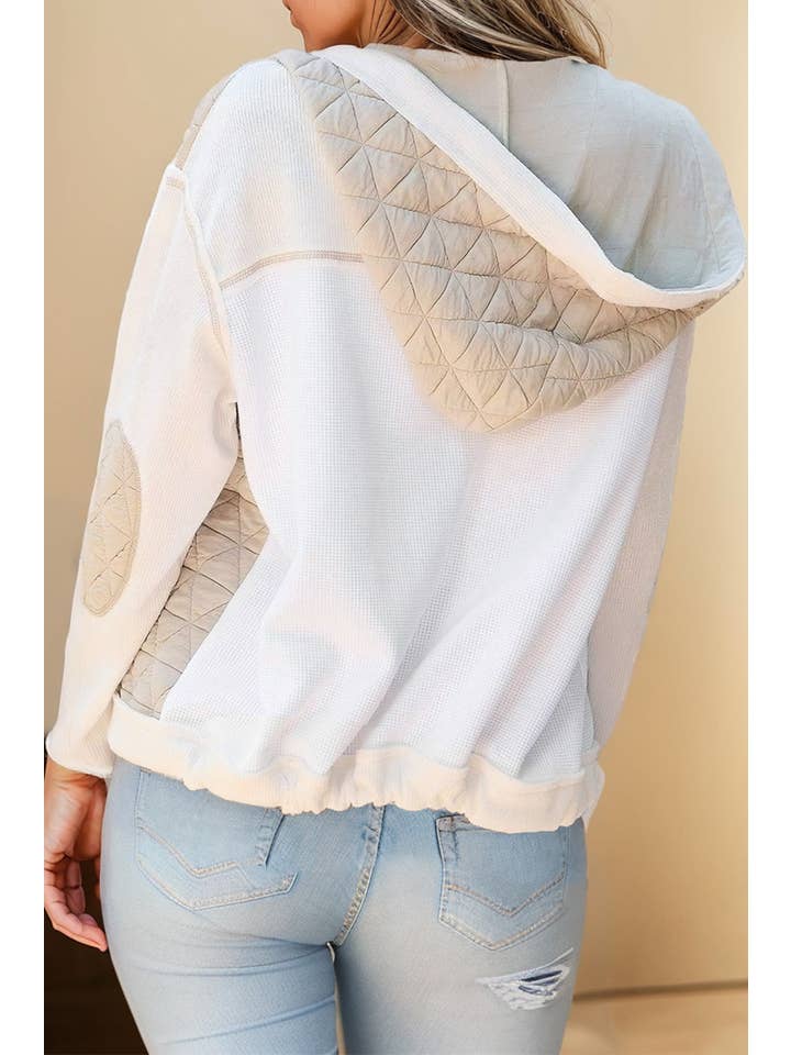 Aapparella - Wholesale Jacket - Women's - Quilted Textured Patchwork Loose Fit Hooded Jacket | S-XL2