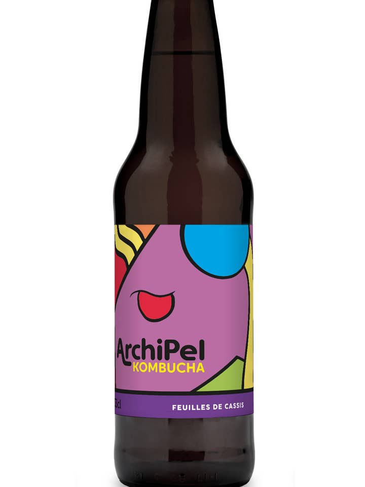 Kombucha med solbærblade – 33 cl for engroshandel hos Archipel kombucha