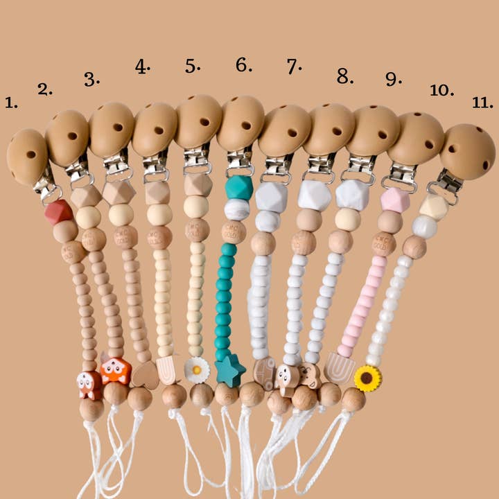 CMC Gold - Wholesale Pacifier Clip - Baby - Pre Designed Styles Dummy Clips